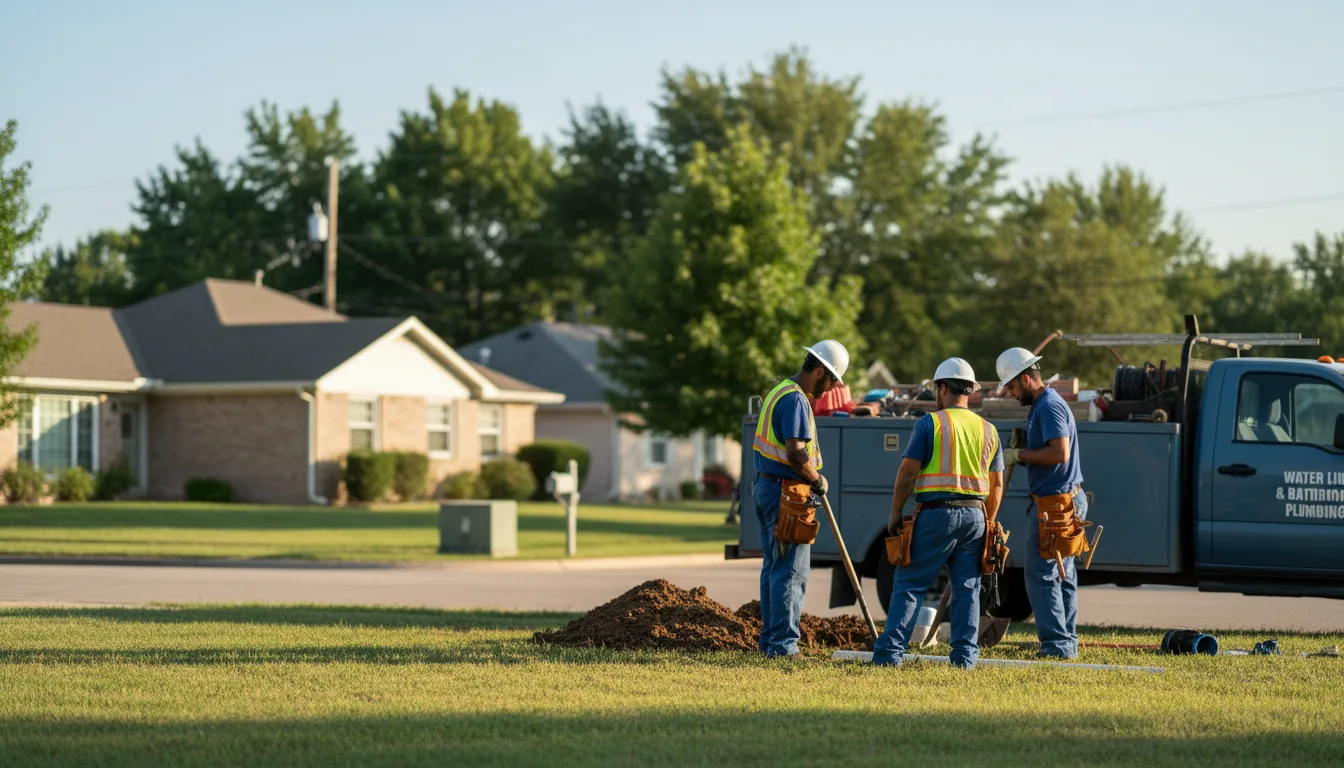 Residential water line and bathroom plumbing service in Docena, AL